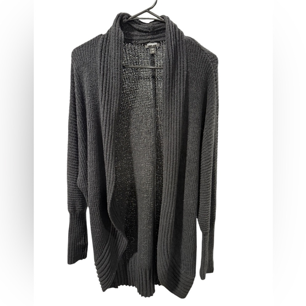 Express Black Light Weight Soft Open Front Cardigan Sweater Womens small